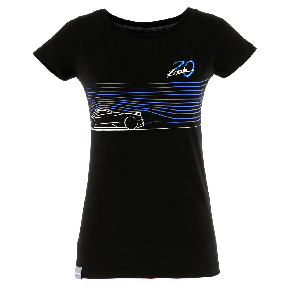 Women's black Zonda C12 T-shirt | Zonda 20th Anniversary