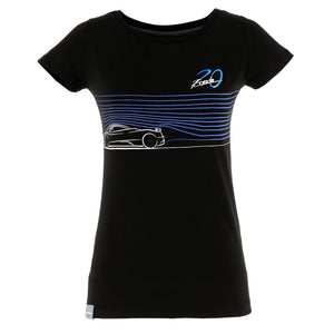 T-shirt noir Zonda C12 pour femme | Zonda 20th Anniversary