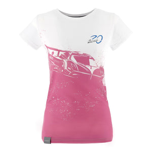 T-shirt Zonda R Blanc/Rose pour femme | 20e anniversaire de la Zonda