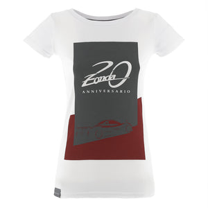 T-shirt Zonda F blanc pour femme | 20e anniversaire de la Zonda