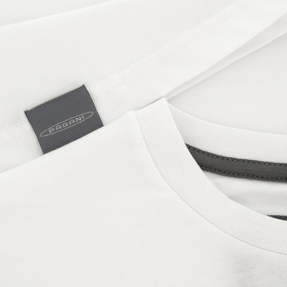 T-shirt Zonda blanc, motif avant et arrière pour homme | 20e anniversaire de la Zonda