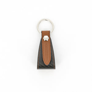 Porte-clés avec trousse en cuir avec éléments en carbone | Aznom