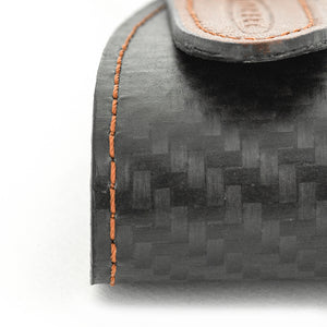 Leather key ring with carbon fiber inserts kit | Aznom