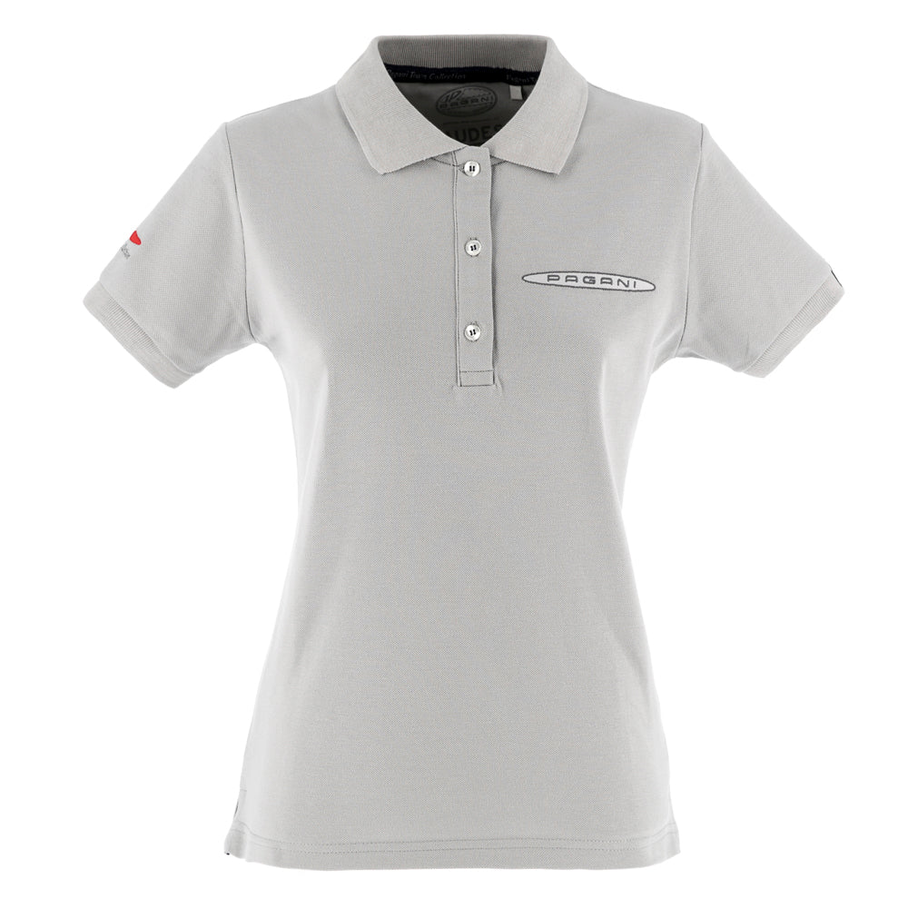 Women's pale gray polo shirt | Pagani Team Collection