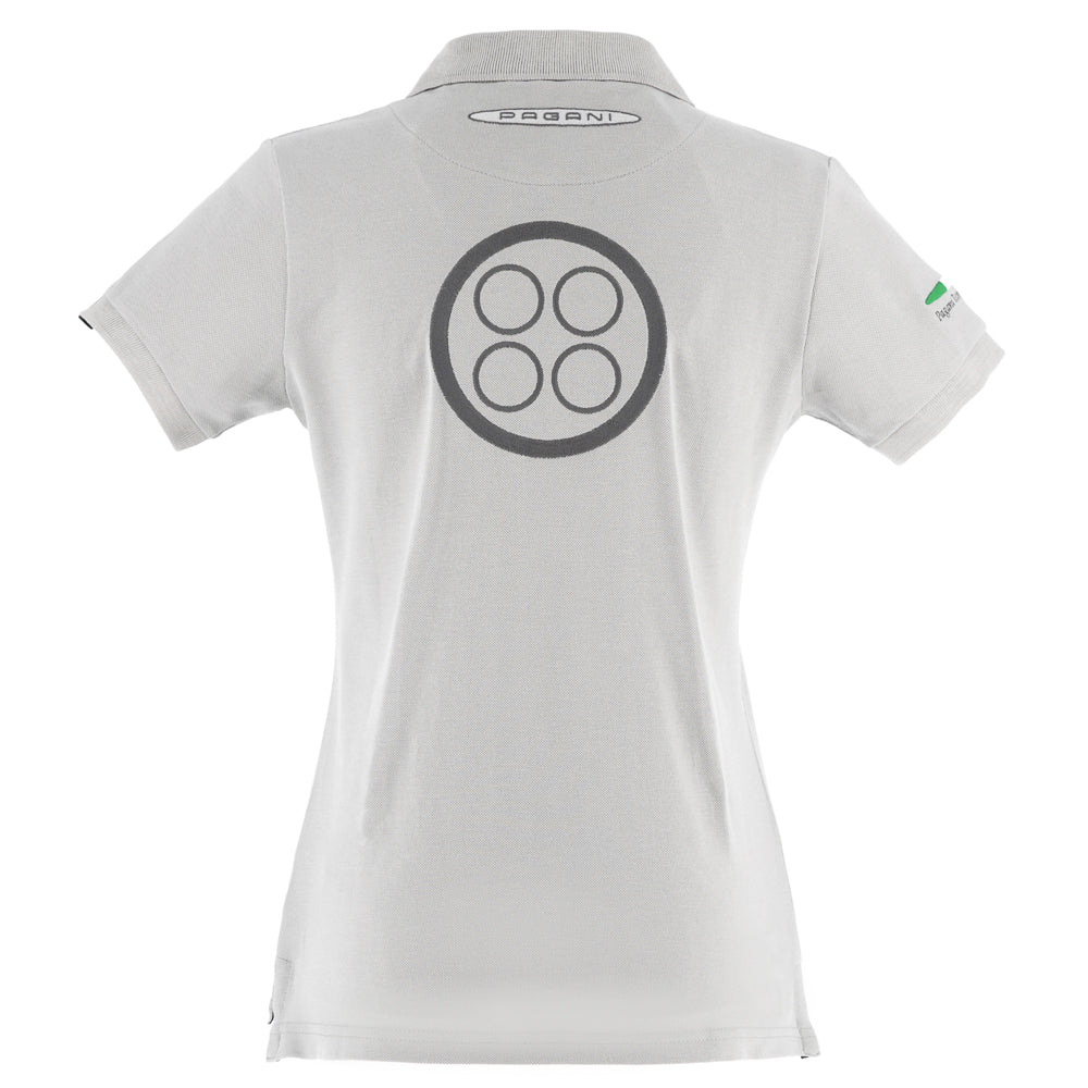 Women's pale gray polo shirt | Pagani Team Collection