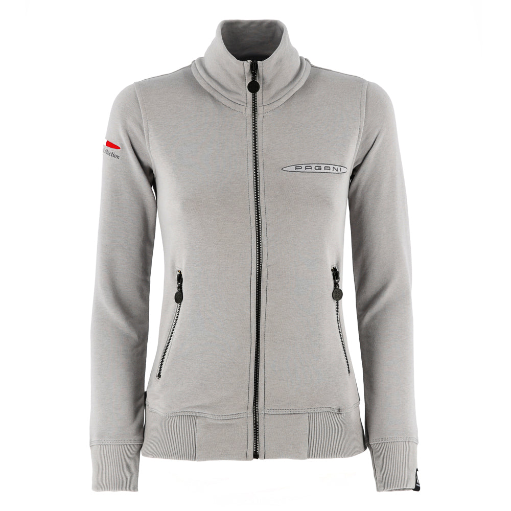 Women's pale gray Full Zip sweatshirt | Pagani Team Collection