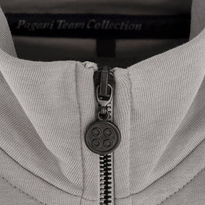 Sudadera con cremallera completa gris claro para mujer | Pagani Team Collection