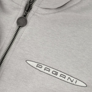 Damen-Sweatshirt mit durchgehendem Reißverschluss, hellgrau | Pagani Team Collection