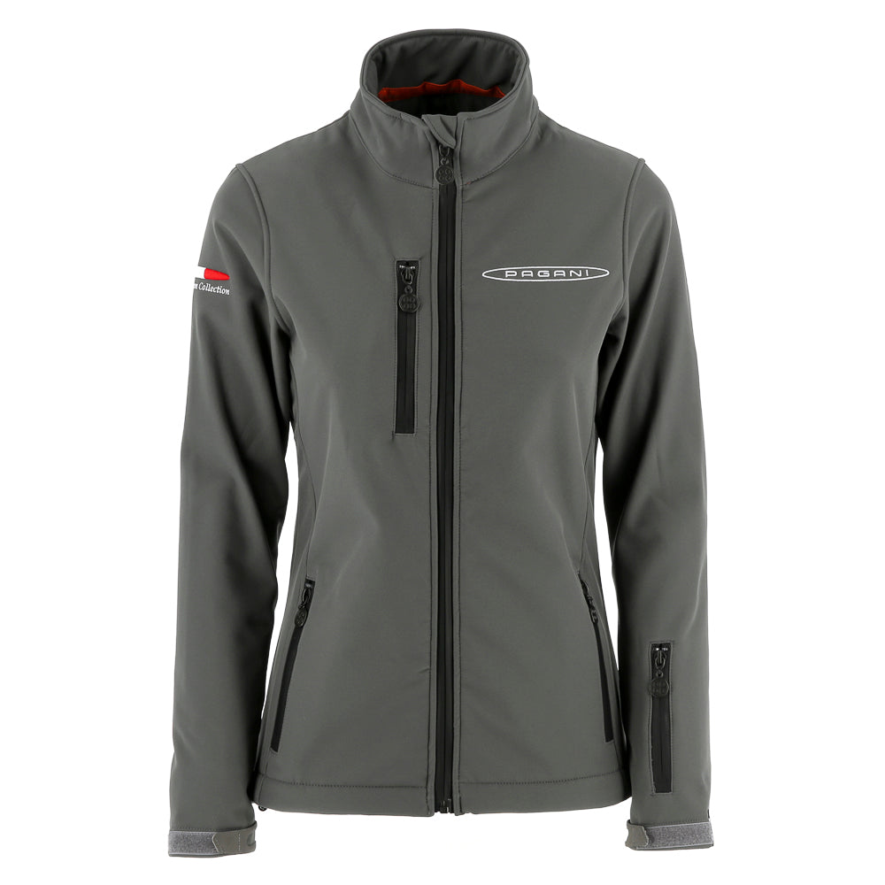 Women's dark gray softshell jacket | Pagani Team Collection