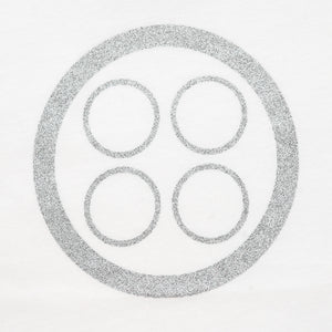 Women's glitter logo T-shirt white | Pagani Team Collection