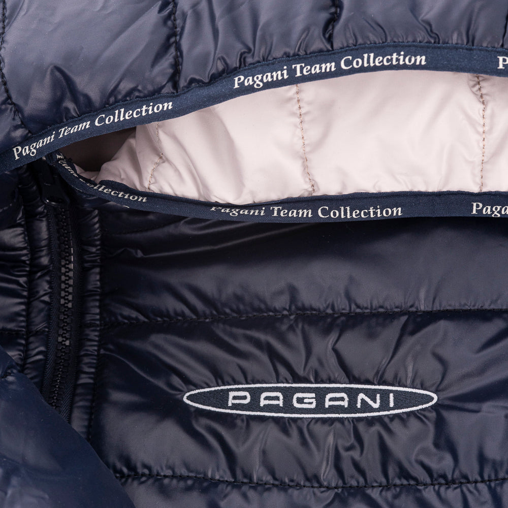 Doppelseitige Herren-Daunenjacke, blau/grau | Pagani Team Collection