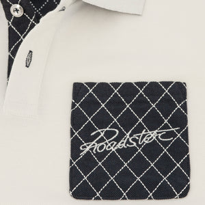 Men's white breast pocket polo shirt | Huayra Roadster Collection