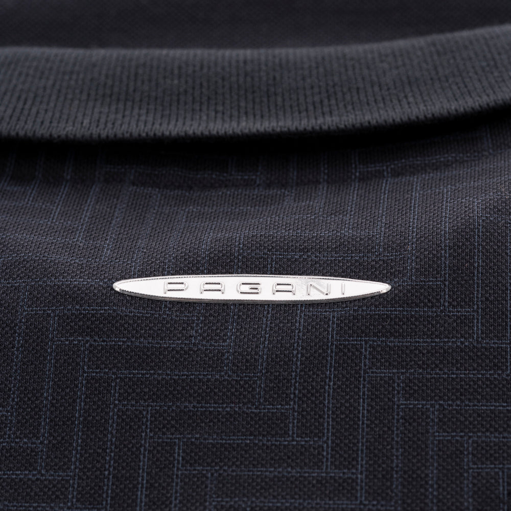 Herren-Polohemd mit Tasche, blau | Huayra Roadster Collection