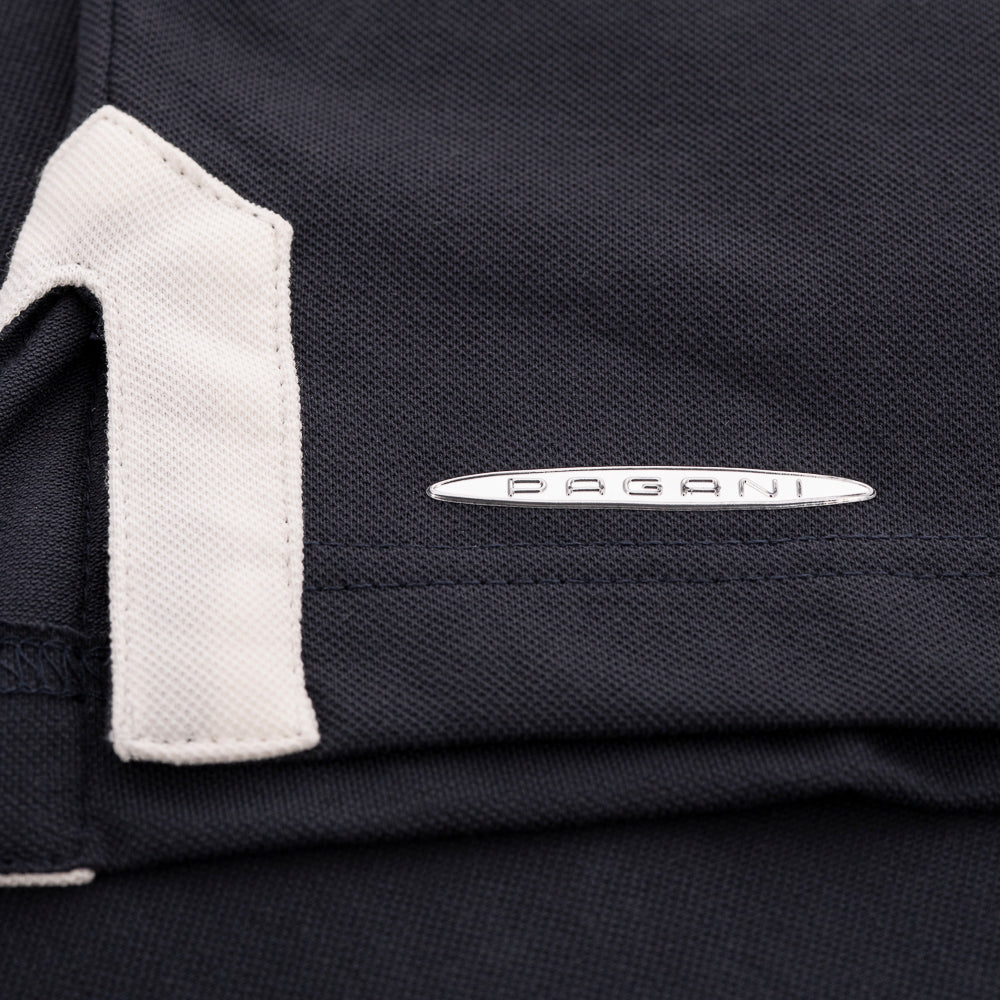Herren-Polohemd mit Tasche, blau | Huayra Roadster Collection