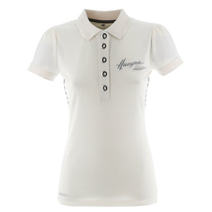 Women's white polo shirt with inserts | Huayra Roadster Collection