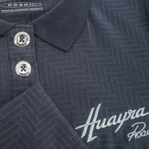 Women's blue puff sleeve polo shirt | Huayra Roadster Collection