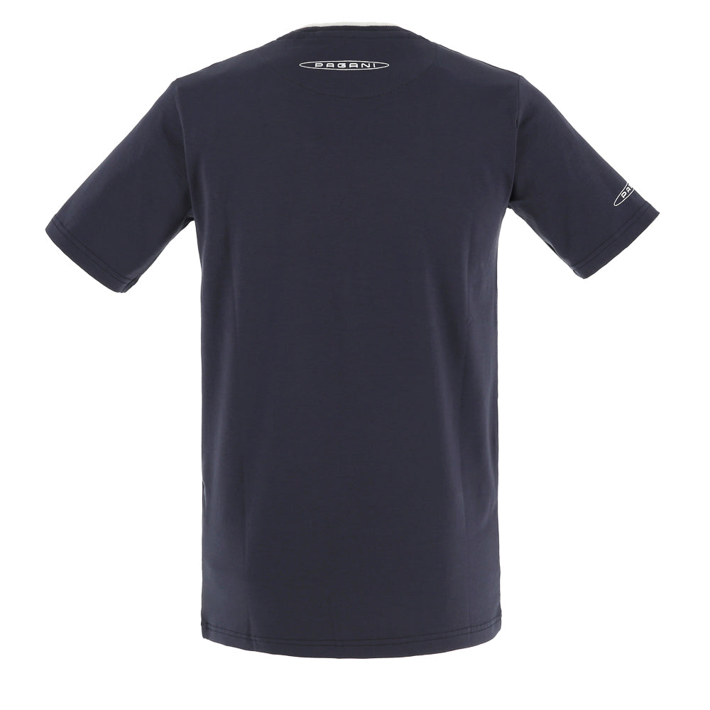 Herren-T-Shirt mit Skizzen, blau | Huayra Roadster Collection