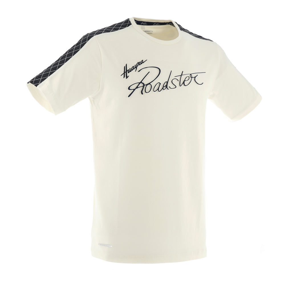 T-shirt blanc logo en 3D pour homme | Collection Huayra Roadster