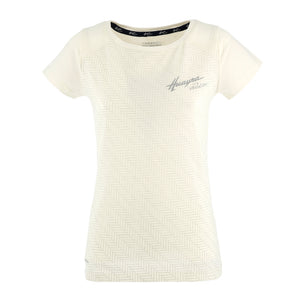 Damen-T-Shirt mit U-Boot-Ausschnitt, weiß | Huayra Roadster Collection
