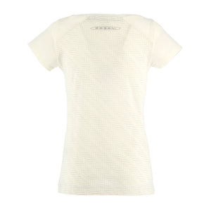 Damen-T-Shirt mit U-Boot-Ausschnitt, weiß | Huayra Roadster Collection