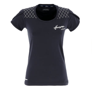 Damen-T-Shirt mit Blütenärmeln, blau | Huayra Roadster Collection