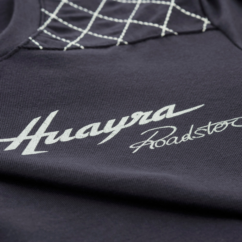 Camiseta manga pétalo azul para mujer | Colección Huayra Roadster