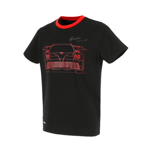 T-shirt Uomo stampa frontale Nera | Collezione Huayra Roadster BC