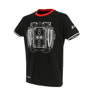 T-shirt Uomo Motore Nera | Collezione Huayra Roadster BC