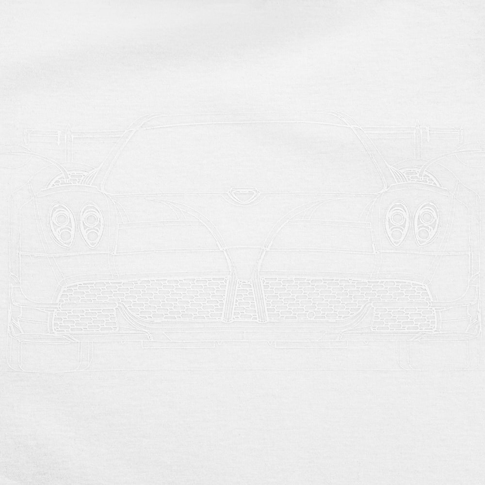 Damen-T-Shirt mit Frontprint, weiß | Huayra Roadster BC Kollektion