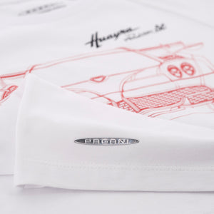 T-shirt imprimé avant blanc pour enfant | Collection Huayra Roadster BC