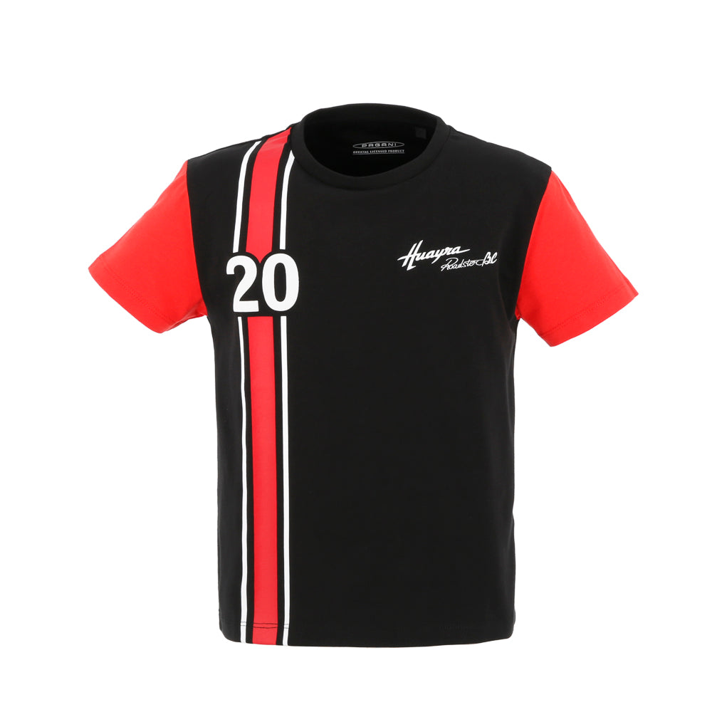 Kids’ “20” Black T-Shirt | Huayra Roadster BC Collection