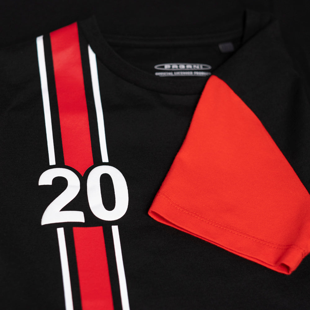 Camiseta para niño «20» negra | Colección Huayra Roadster BC