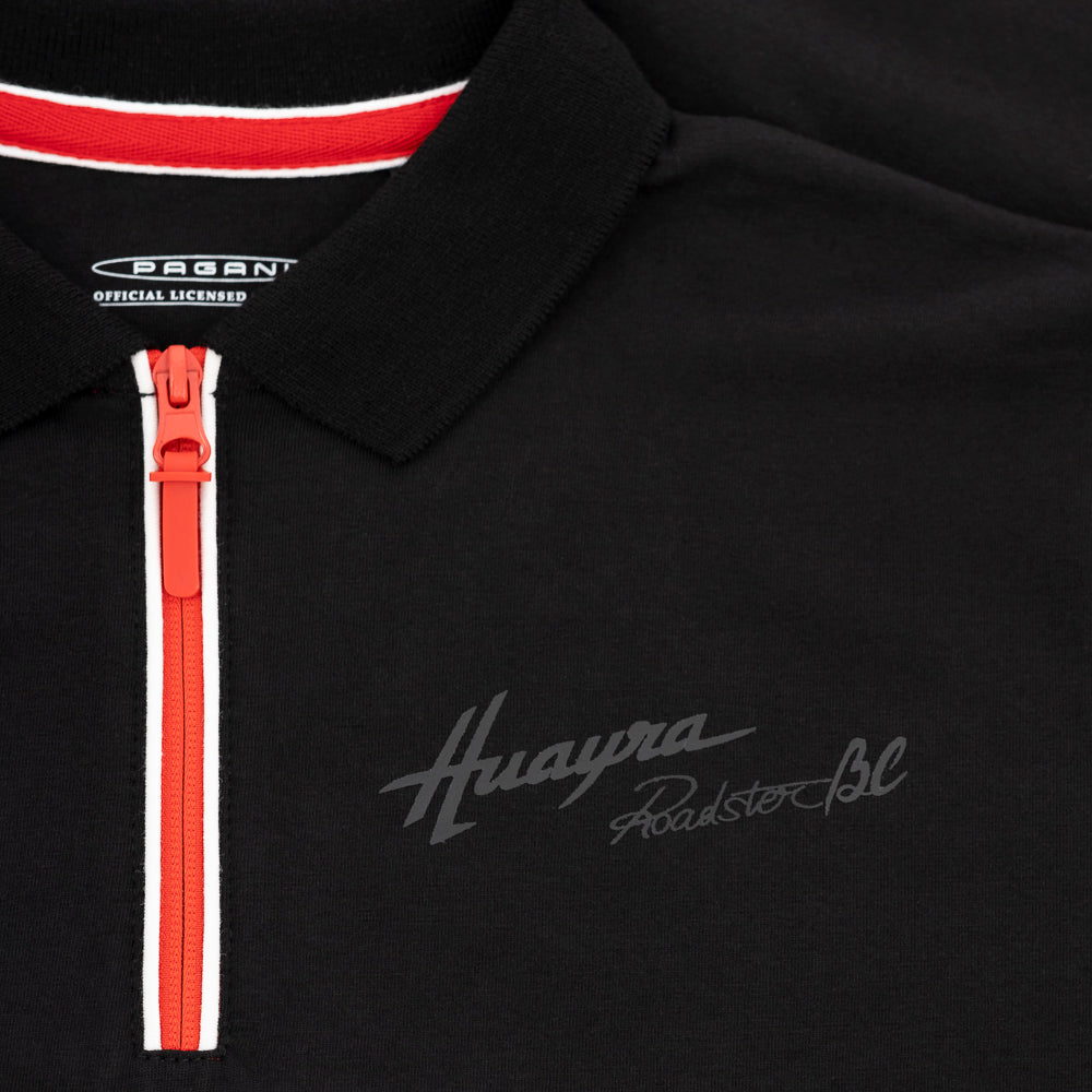 Polo negro para hombre | Colección Huayra Roadster BC