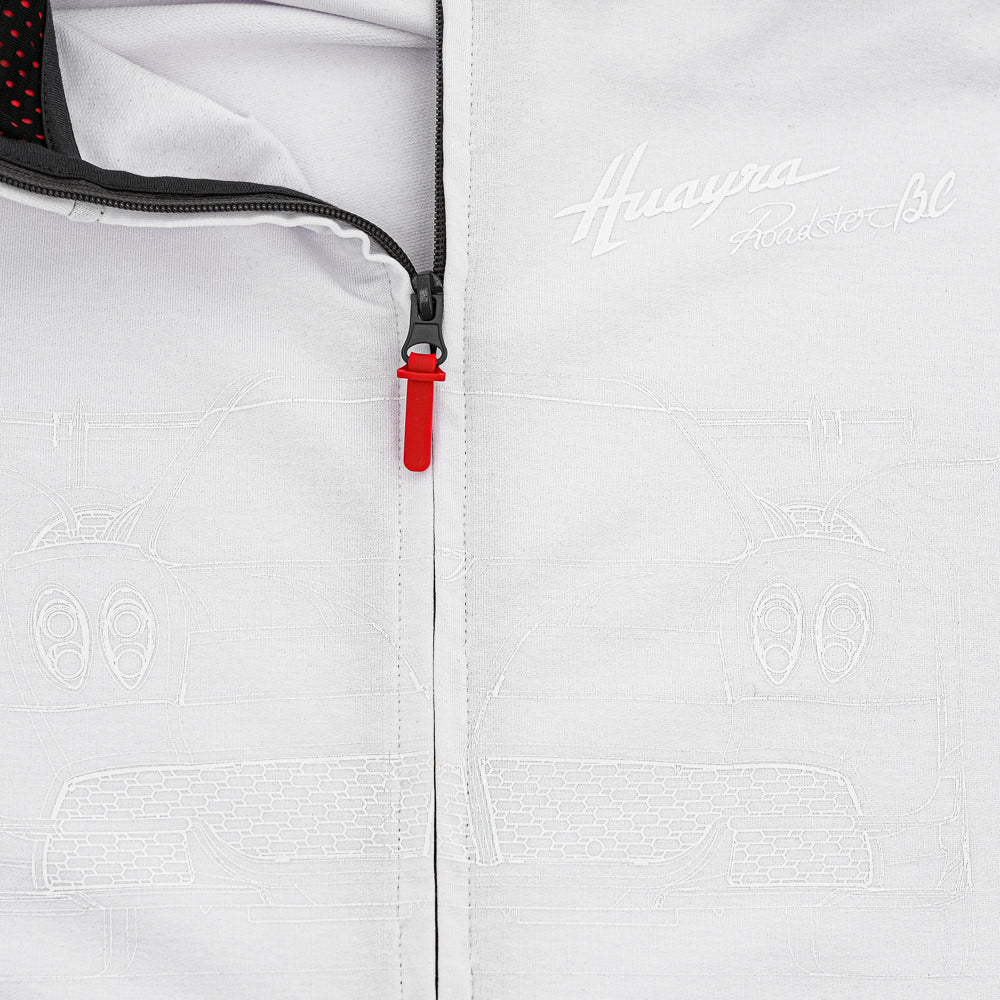 Herren-Kapuzensweatshirt, weiß | Huayra Roadster BC Kollektion
