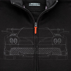 Men’s Black Full-Zip Sweatshirt | Huayra Roadster BC Collection