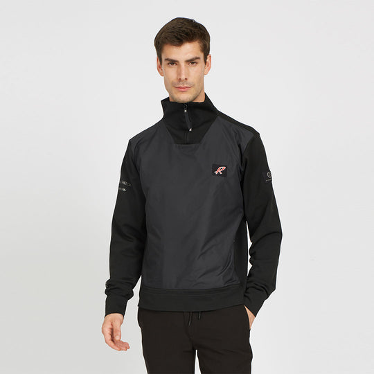 Maglioncino a collo alto con zip corta da uomo nero | Huayra R Capsule by La Martina